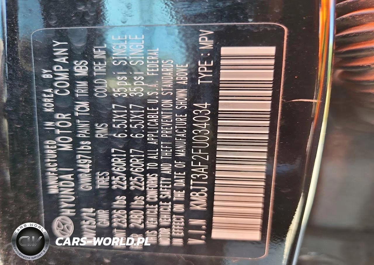 2015 Hyundai Tucson Gls VIN:KM8JT3AF2FU034034 - 13
