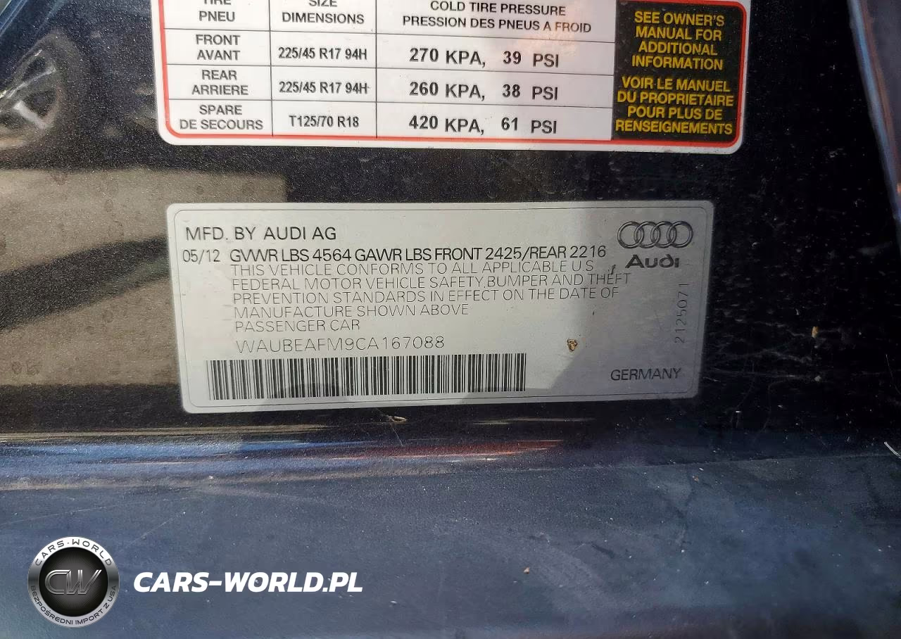 2012 Audi A3 Premium VIN:WAUBEAFM9CA167088 - 12