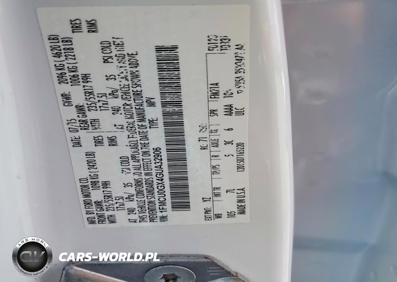 2016 Ford Escape Se VIN:1FMCU0GX4GUA32906 - 13