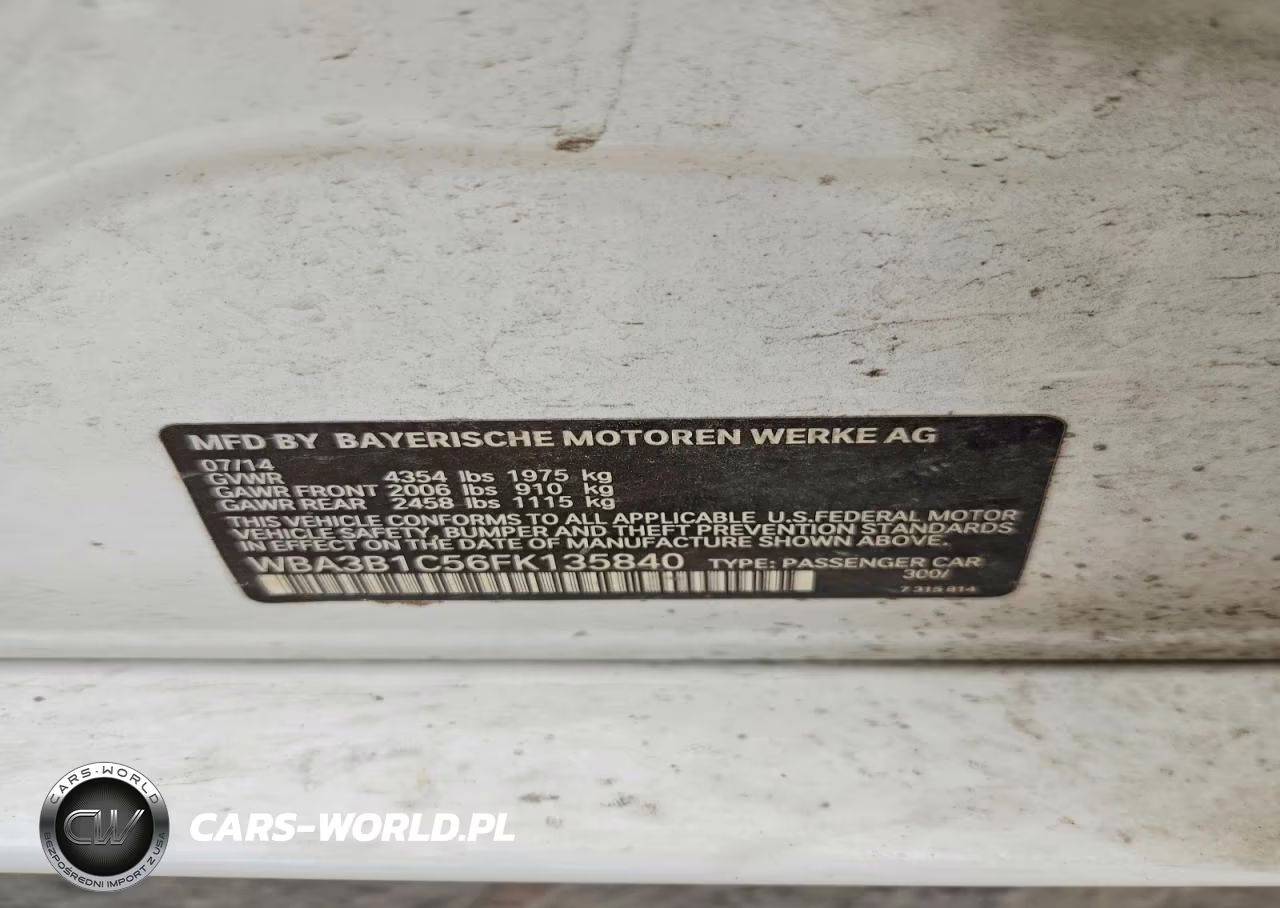 2015 BMW 320 I VIN:WBA3B1C56FK135840 - 12