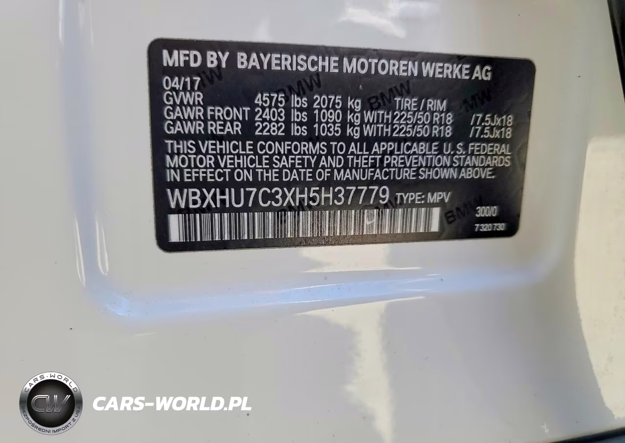 2017 BMW X1 Sdrive28I VIN:WBXHU7C3XH5H37779 - 12