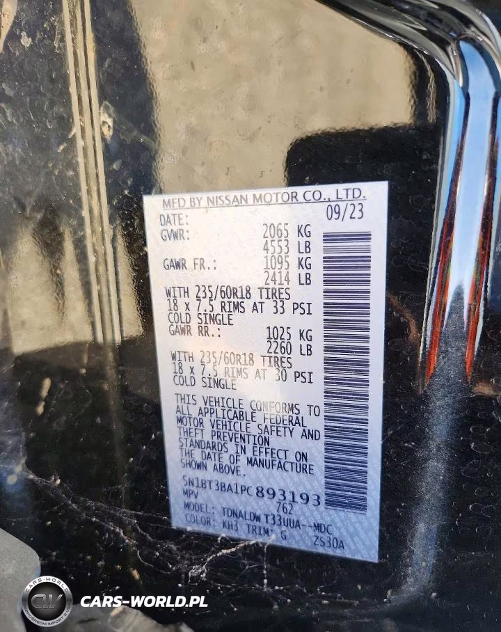 2023 Nissan Rogue Sv VIN:5N1BT3BA1PC893193 - 14