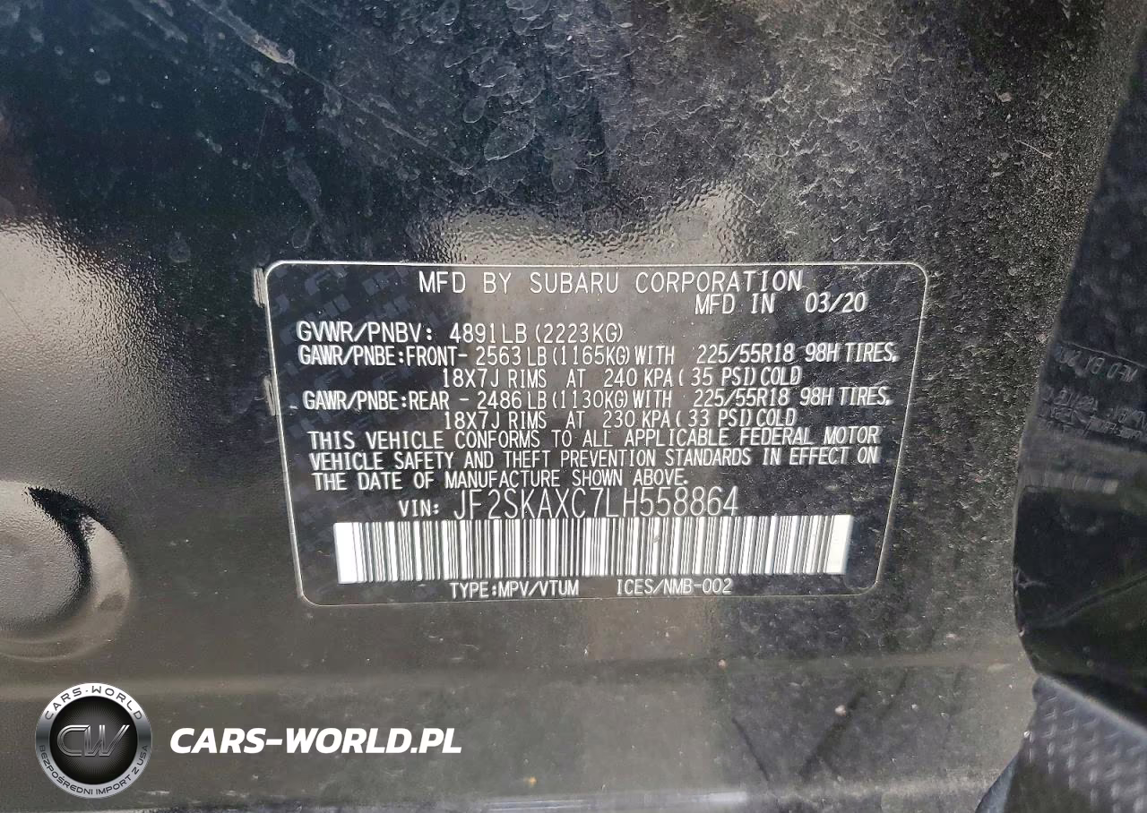 2020 Subaru Forester Touring VIN:JF2SKAXC7LH558864 - 14