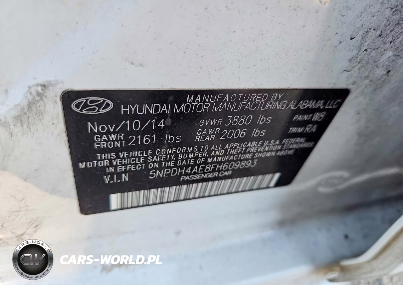2015 Hyundai Elantra Se VIN:5NPDH4AE8FH609893 - 12