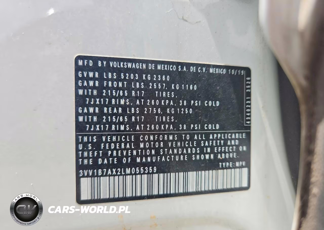 2020 Volkswagen Tiguan S VIN:3VV1B7AX2LM055359 - 13