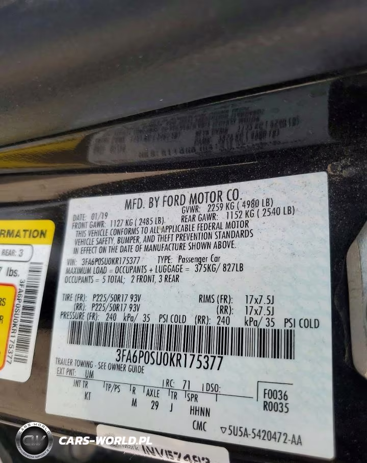 2019 Ford Fusion Titanium VIN:3FA6P0SU0KR175377 - 12