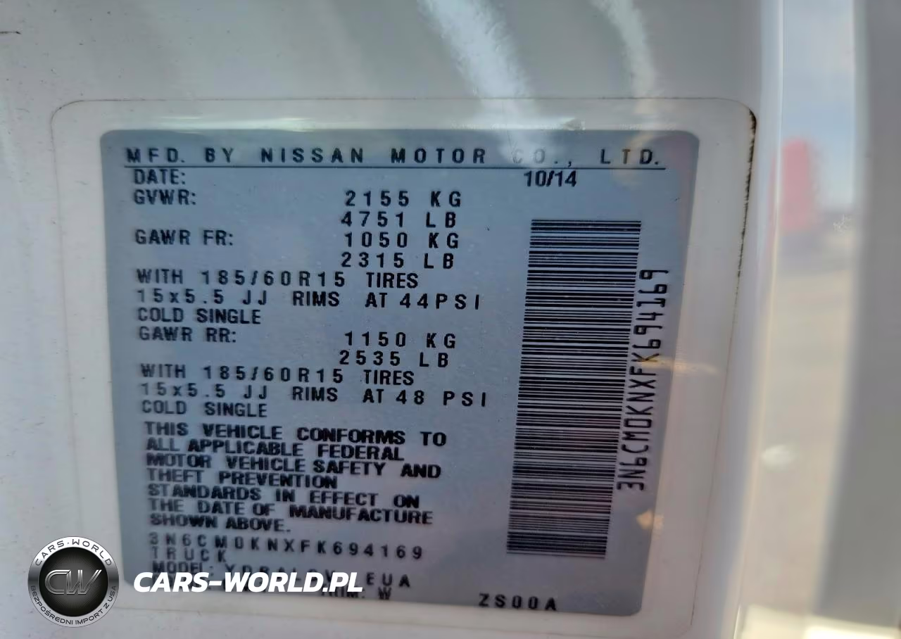 2015 Nissan Nv200 Sv VIN:3N6CM0KNXFK694169 - 13