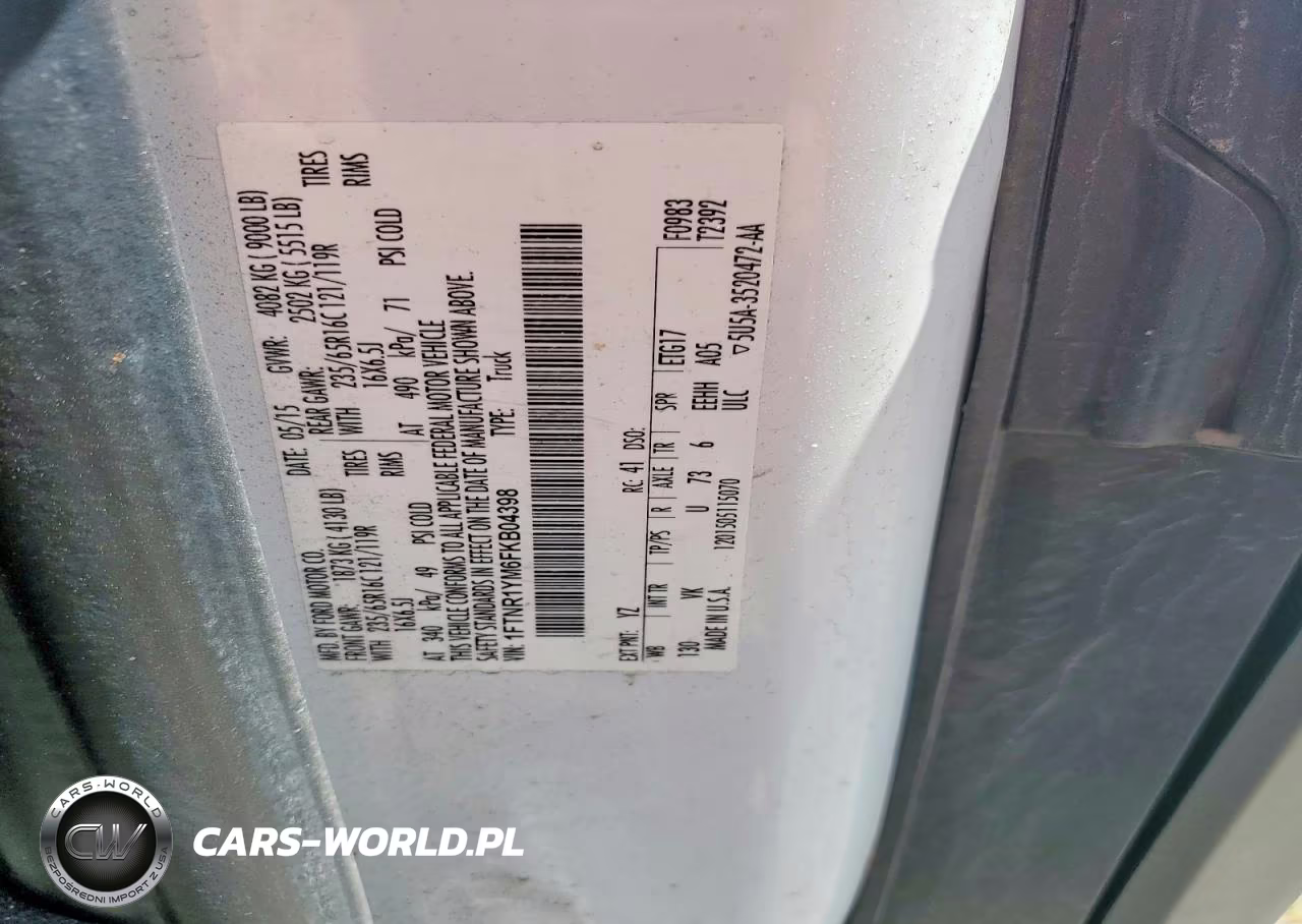 2015 Ford Transit T-250 VIN:1FTNR1YM6FKB04398 - 12