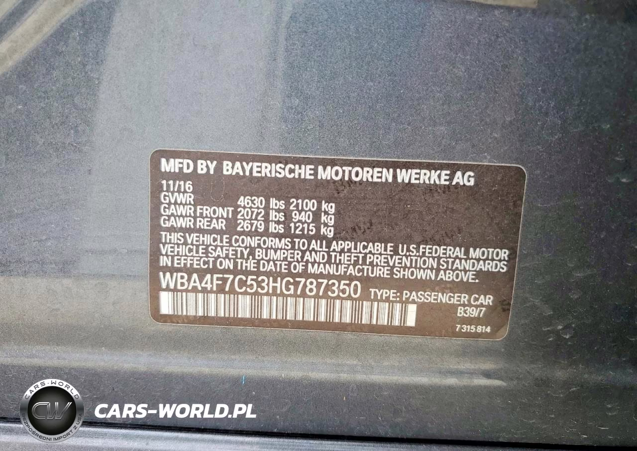 2017 BMW 430I Gran Coupe VIN:WBA4F7C53HG787350 - 12