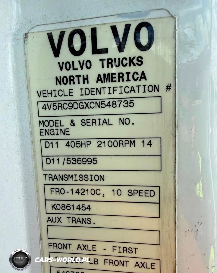 2012 Volvo Vah Car Hauler Truck VIN:4V5RC9DGXCN548735 - 10