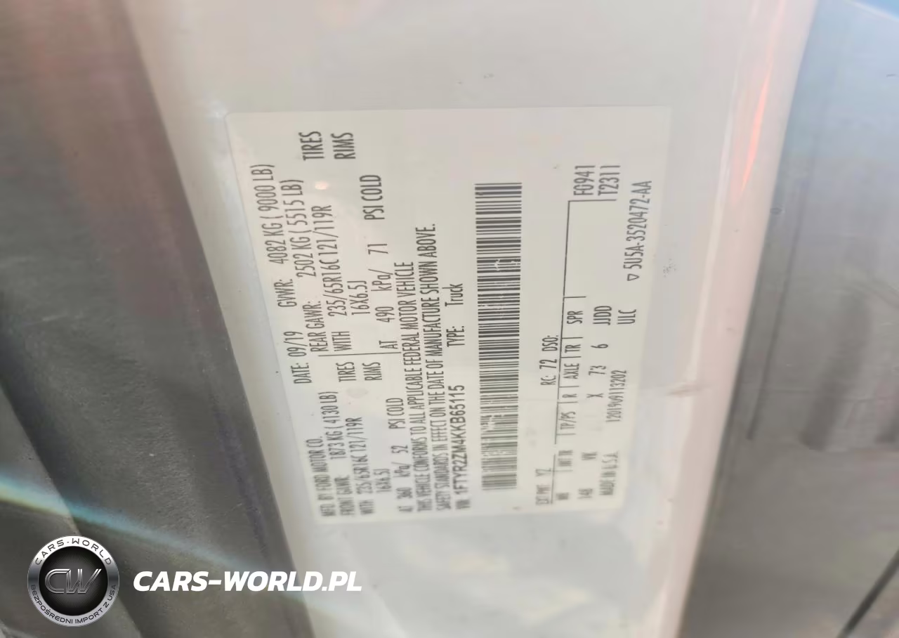 2019 Ford Transit T-250 VIN:1FTYR2ZM4KKB65115 - 13