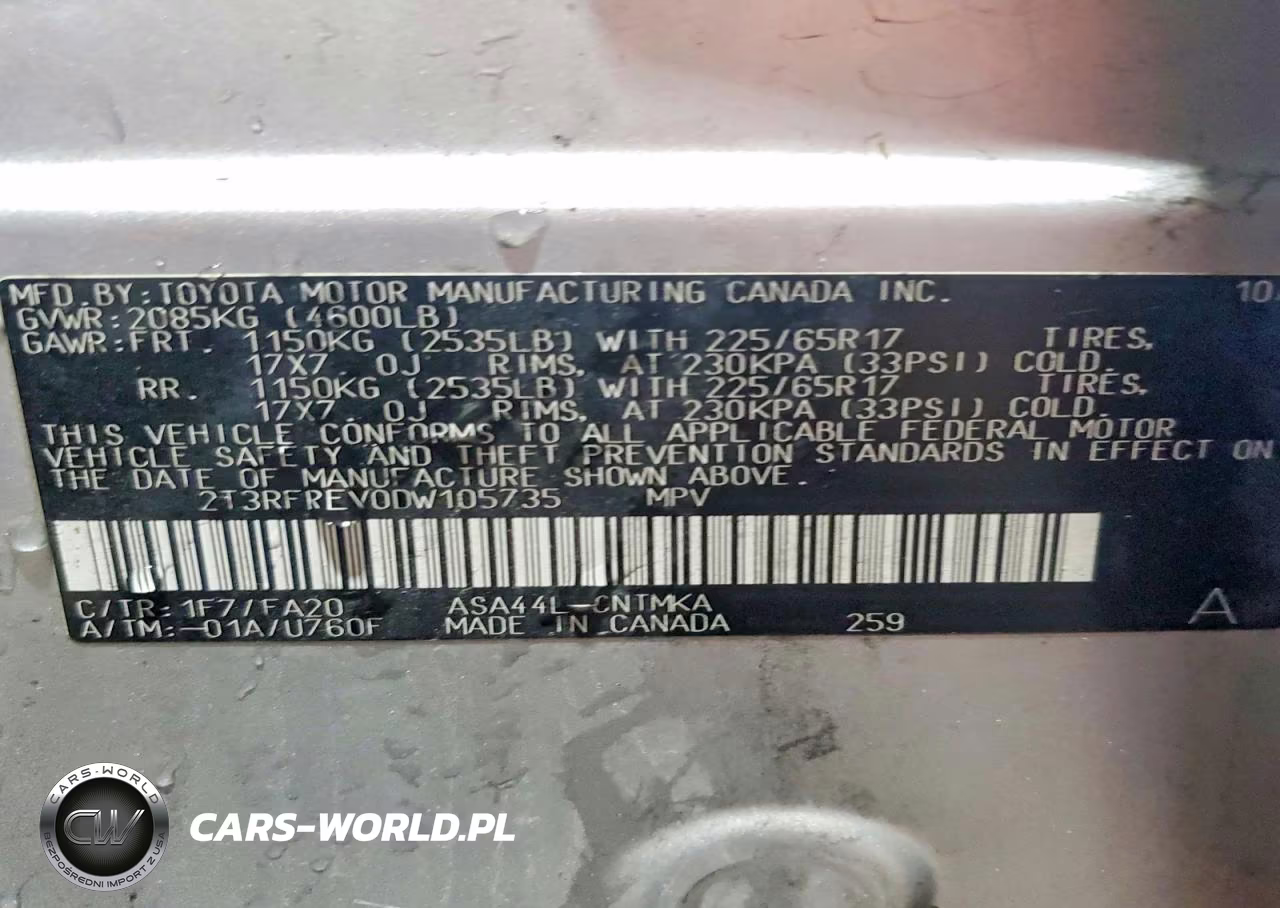 2013 Toyota Rav4 Xle VIN:2T3RFREV0DW105735 - 13