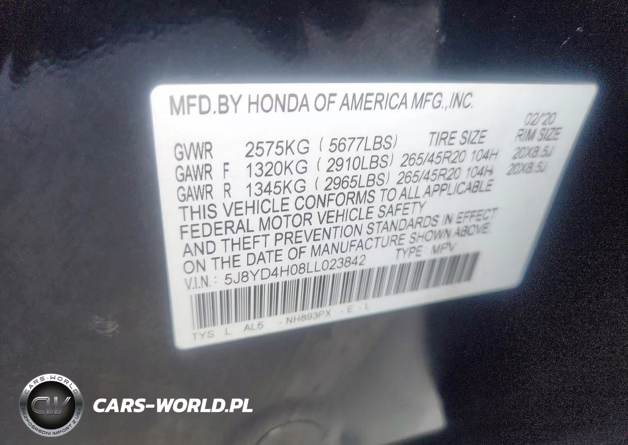 2020 Acura Mdx A-Spec VIN:5J8YD4H08LL023842 - 13