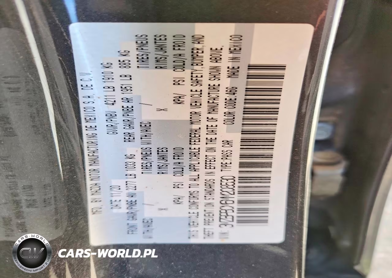 MAZDA 3 PREFERRE VIN:3MZBPBCM6MM208530 - 13