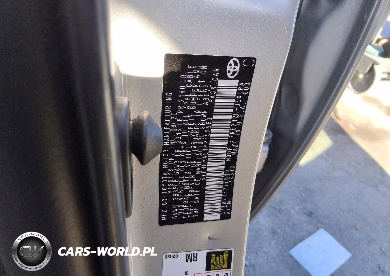 2021 Toyota Corolla Le VIN:5YFHPMAE1MP152963 - 12