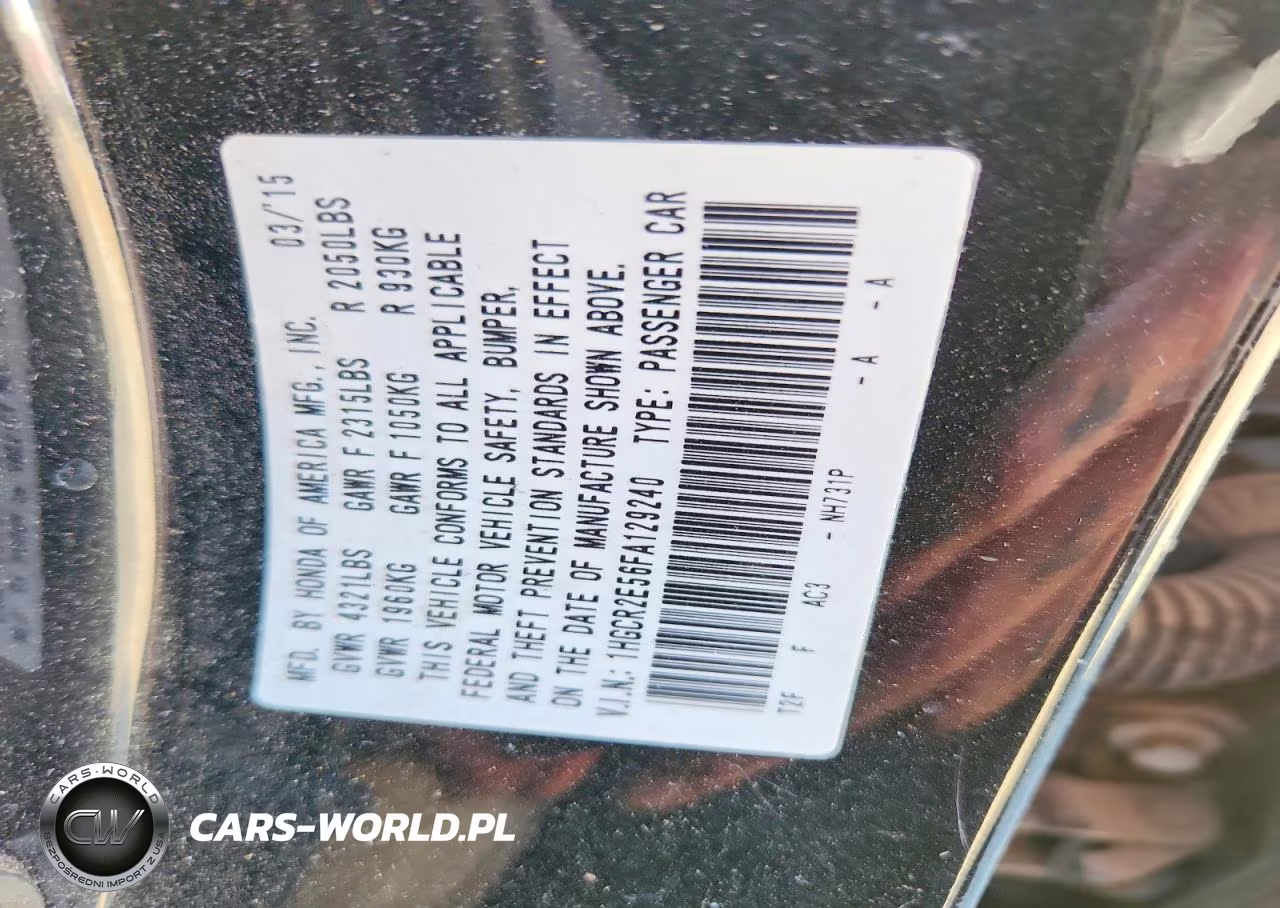 2015 Honda Accord Sport VIN:1HGCR2E56FA129240 - 13