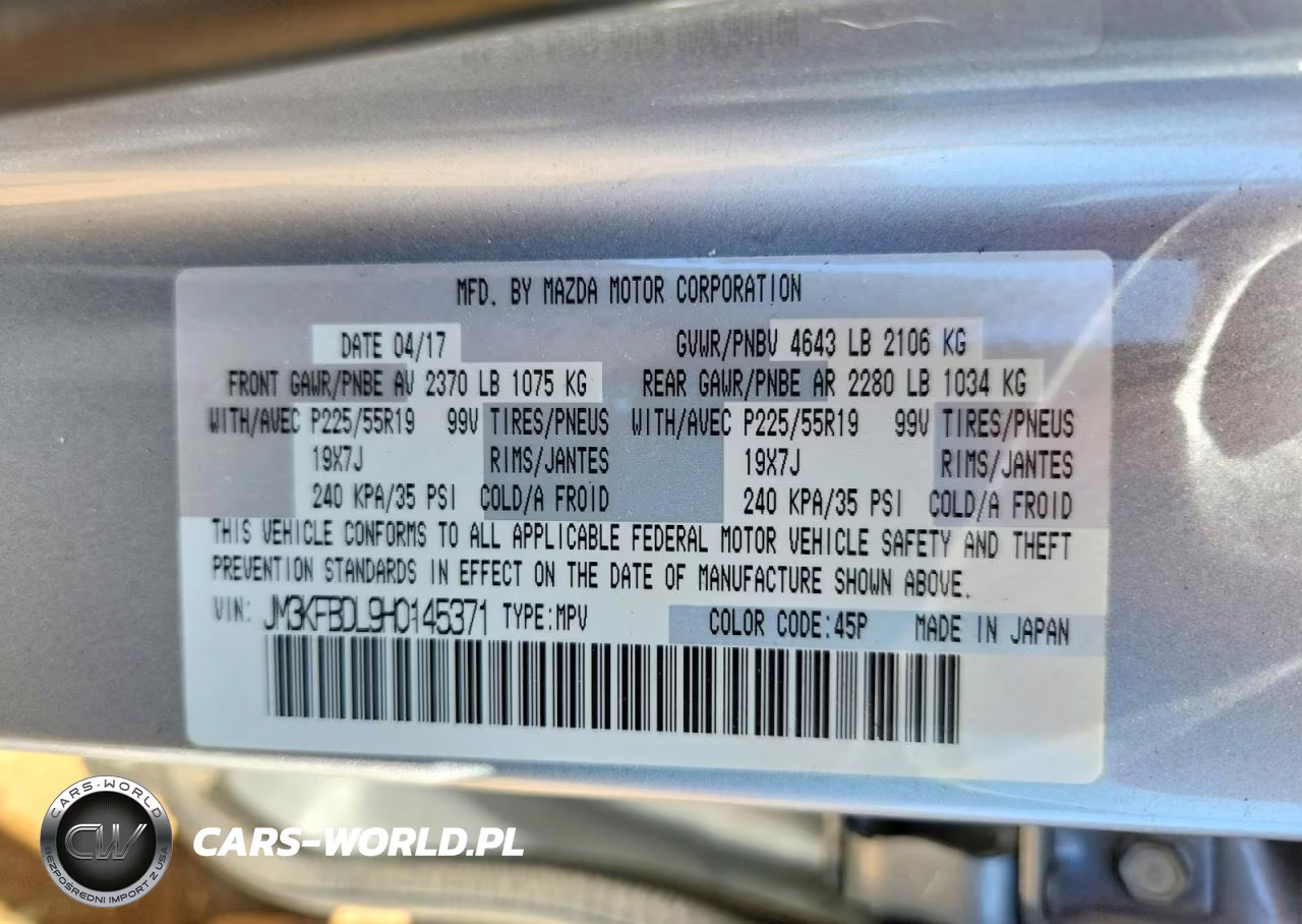 2017 Mazda Cx-5 Grand Touring VIN:JM3KFBDL9H0145371 - 13