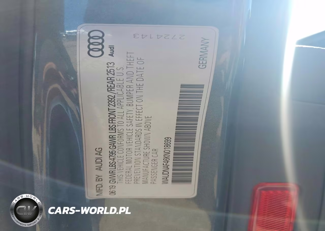 2019 Audi A4 Premium VIN:WAUDNAF46KN018699 - 13