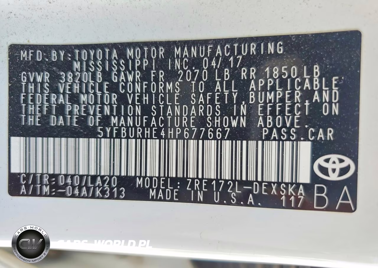 2017 Toyota Corolla Xse VIN:5YFBURHE4HP677667 - 13