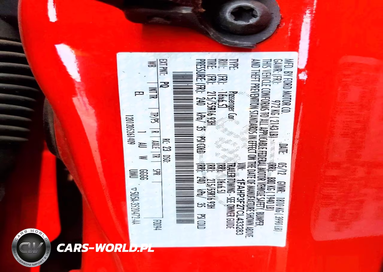 2012 Ford Focus Se VIN:1FAHP3F27CL433283 - 12