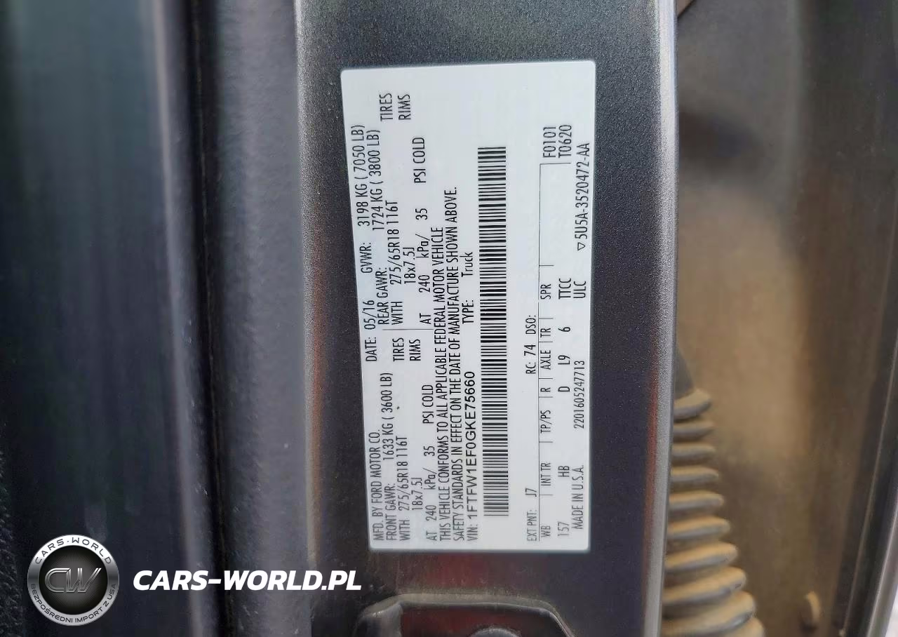 2016 Ford F150 Supercrew VIN:1FTFW1EF0GKE75660 - 12