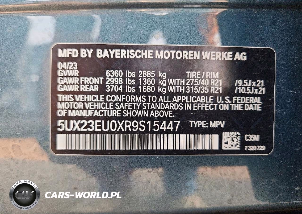 2024 BMW X5 xDrive40I VIN:5UX23EU0XR9S15447 - 14