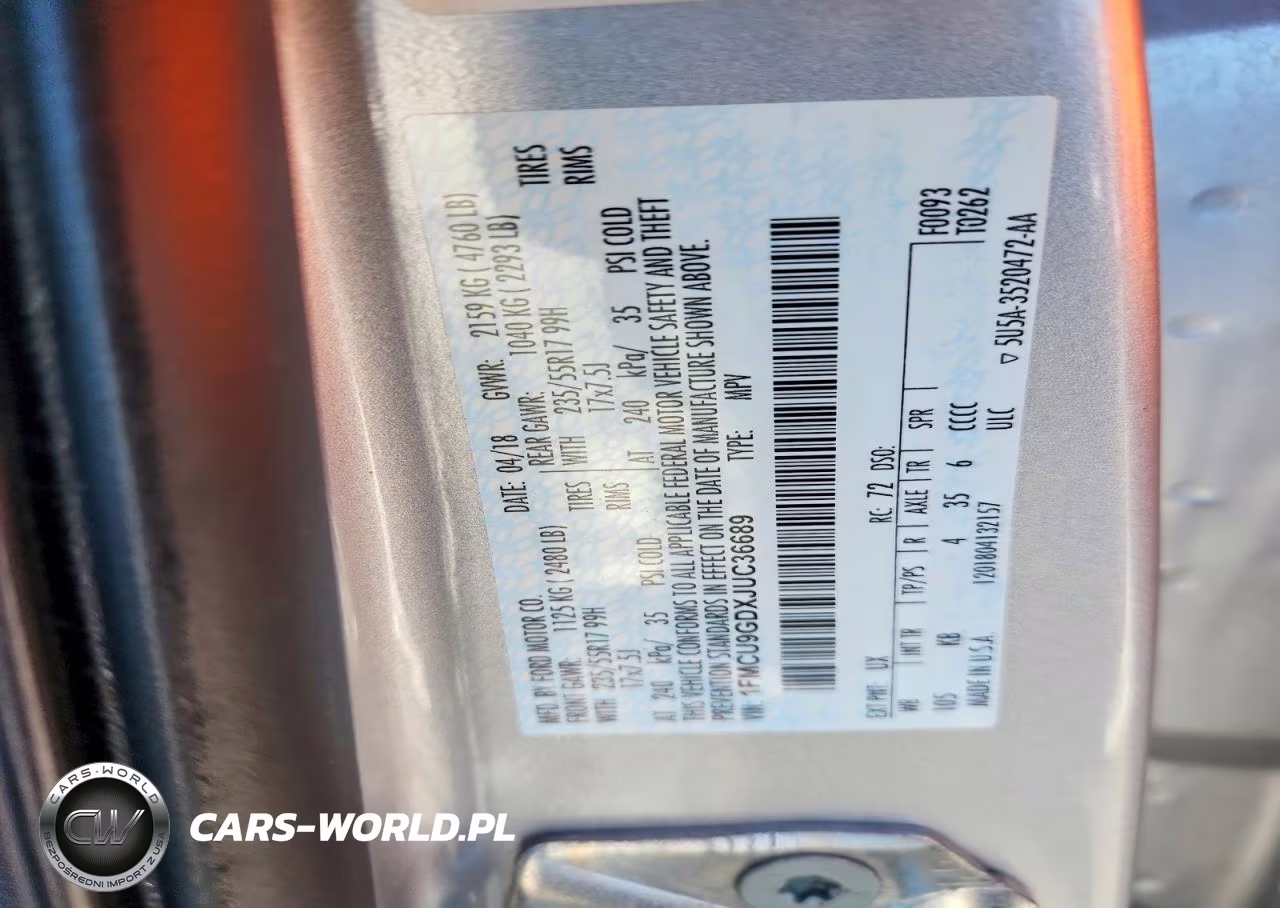 2018 Ford Escape Se VIN:1FMCU9GDXJUC36689 - 12