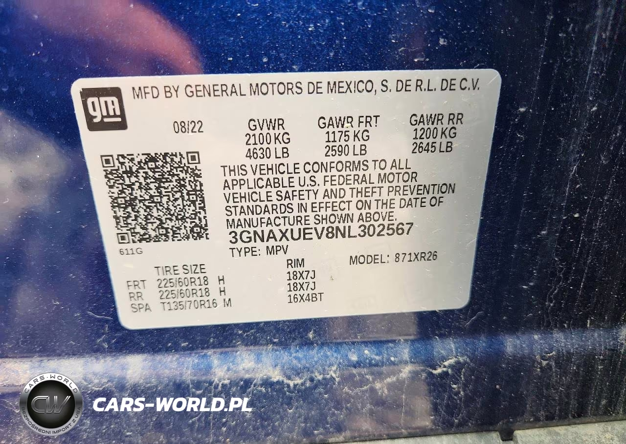 2022 Chevrolet Equinox Lt VIN:3GNAXUEV8NL302567 - 13