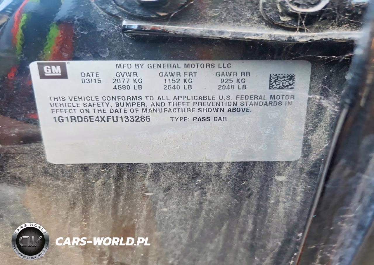 2015 Chevrolet Volt VIN:1G1RD6E4XFU133286 - 12