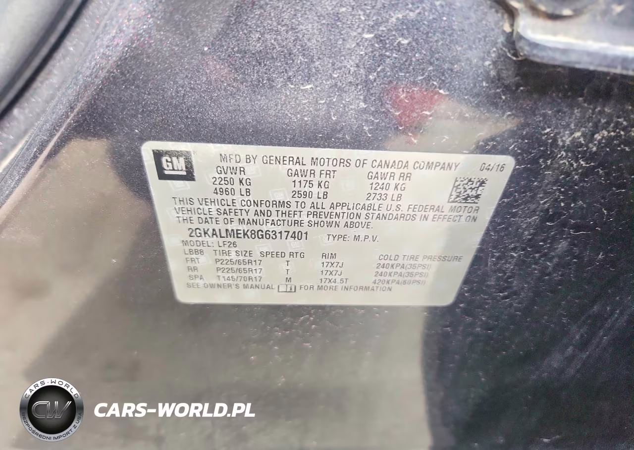 2016 GMC Terrain Sle VIN:2GKALMEK8G6317401 - 14