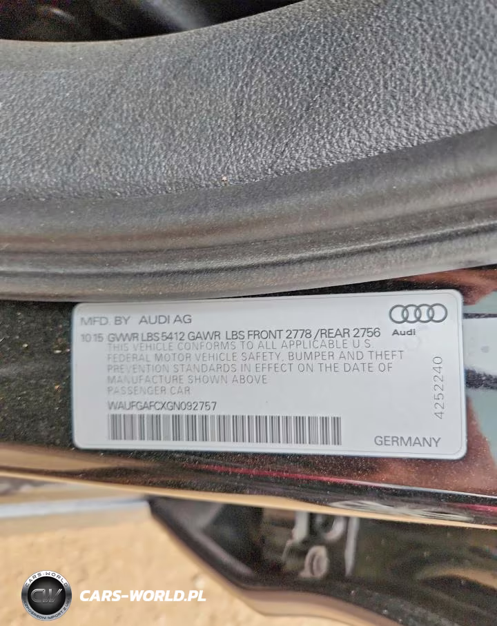 2016 Audi A6 Premium Plus VIN:WAUFGAFCXGN092757 - 12