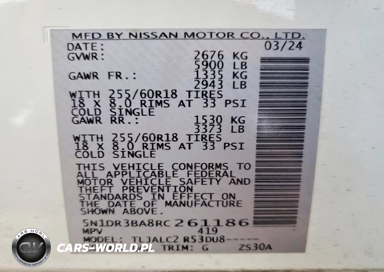 2024 Nissan Pathfinder Sv VIN:5N1DR3BA8RC261186 - 14