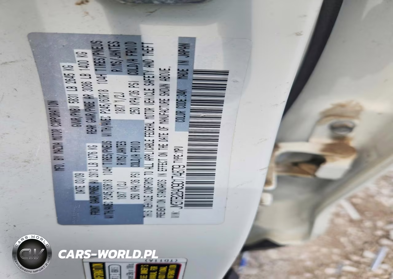 2009 Mazda Cx-9 4D VIN:JM3TB28A090174879 - 13