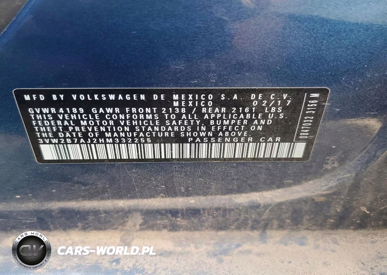 2017 Volkswagen Jetta S VIN:3VW2B7AJ2HM332255 - 12
