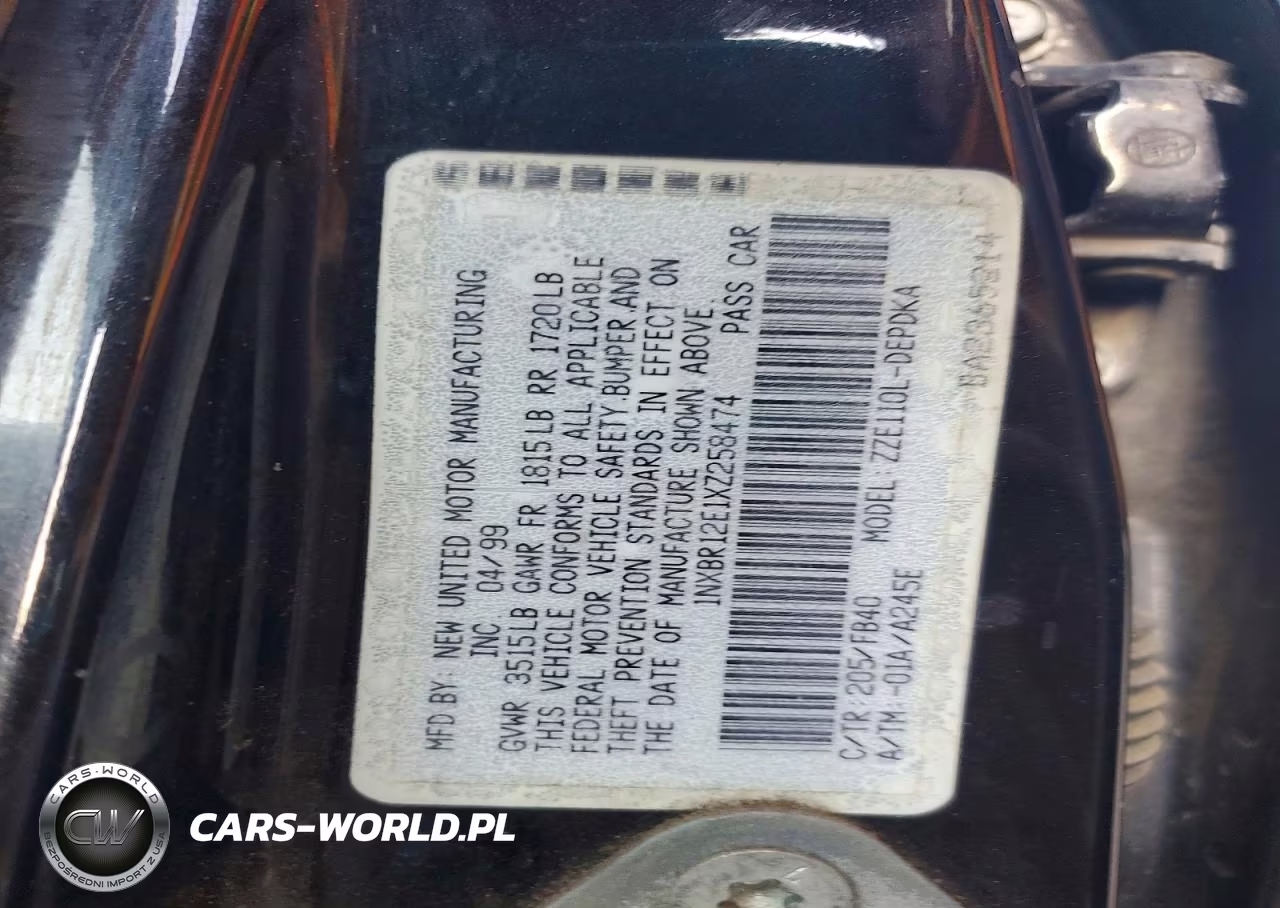 1999 Toyota Corolla Ve-Ce-Le VIN:1NXBR12E1XZ258474 - 12