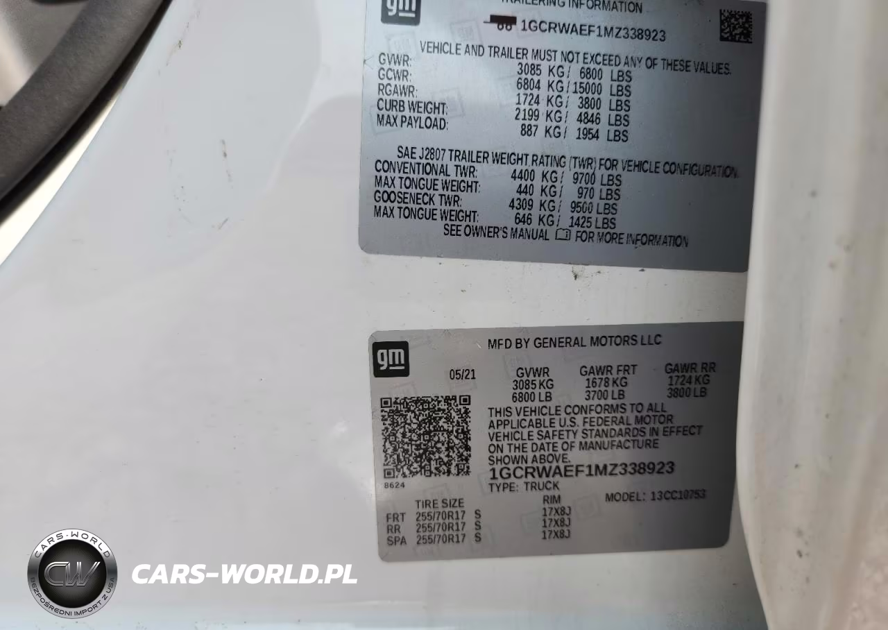 2021 Chevrolet Silverado C1500 VIN:1GCRWAEF1MZ338923 - 12