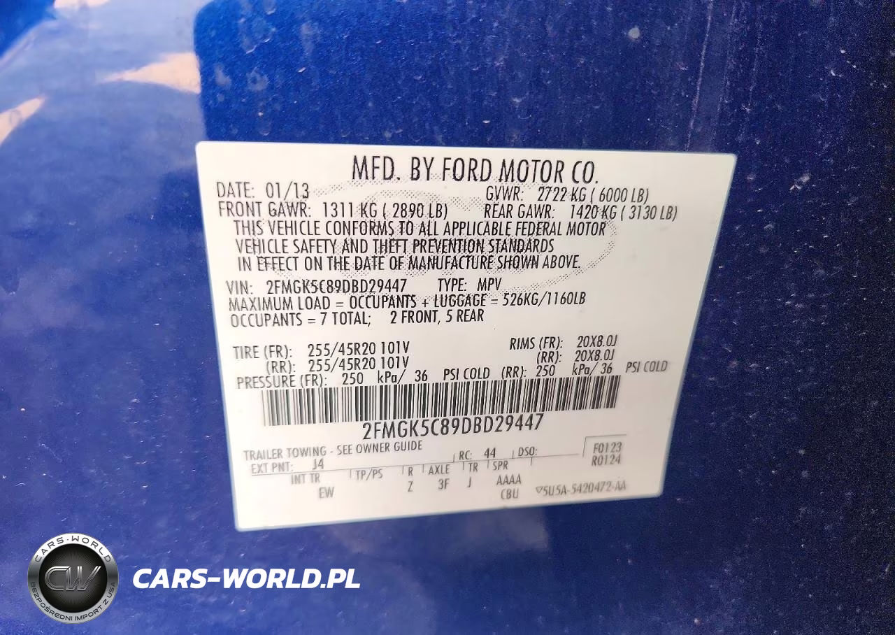 2013 Ford Flex Sel VIN:2FMGK5C89DBD29447 - 14
