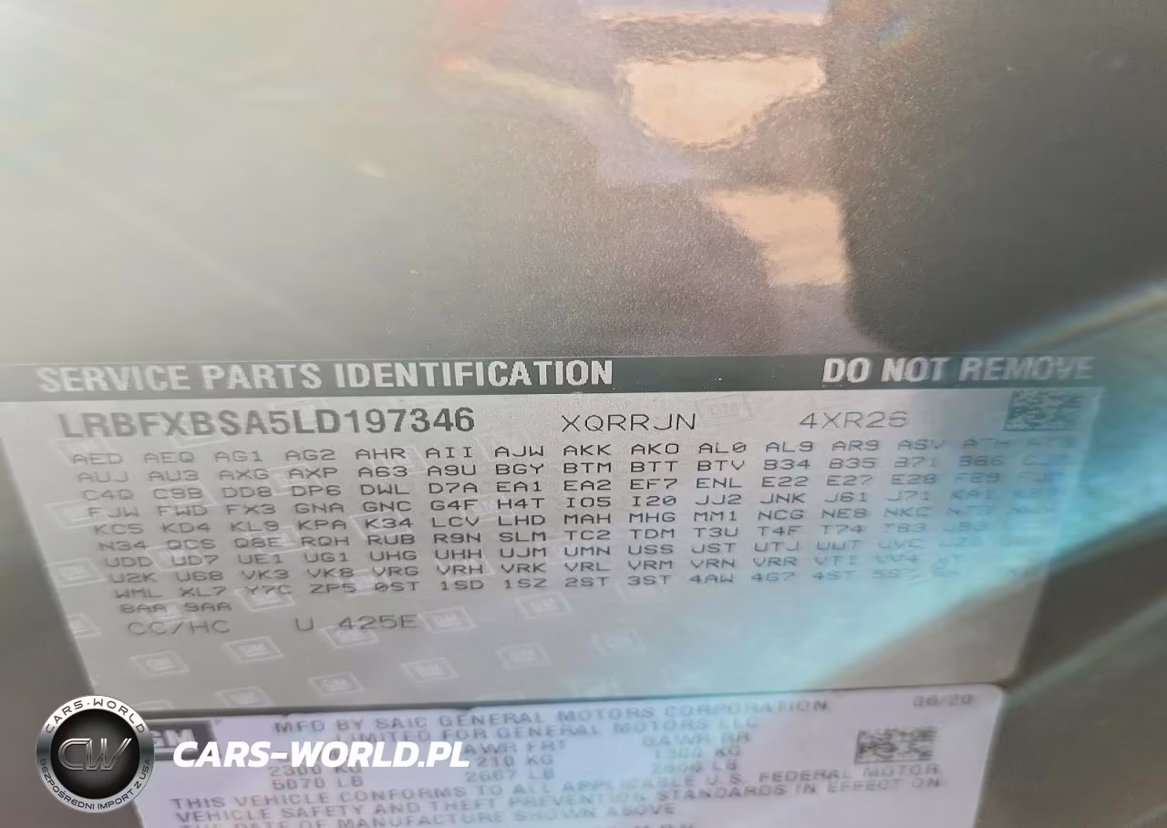 2020 Buick Envision Preferred VIN:LRBFXBSA5LD197346 - 13