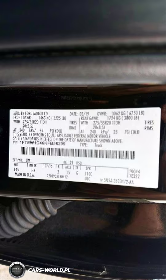 2019 Ford F150 Supercrew VIN:1FTEW1C46KFB58299 - 10