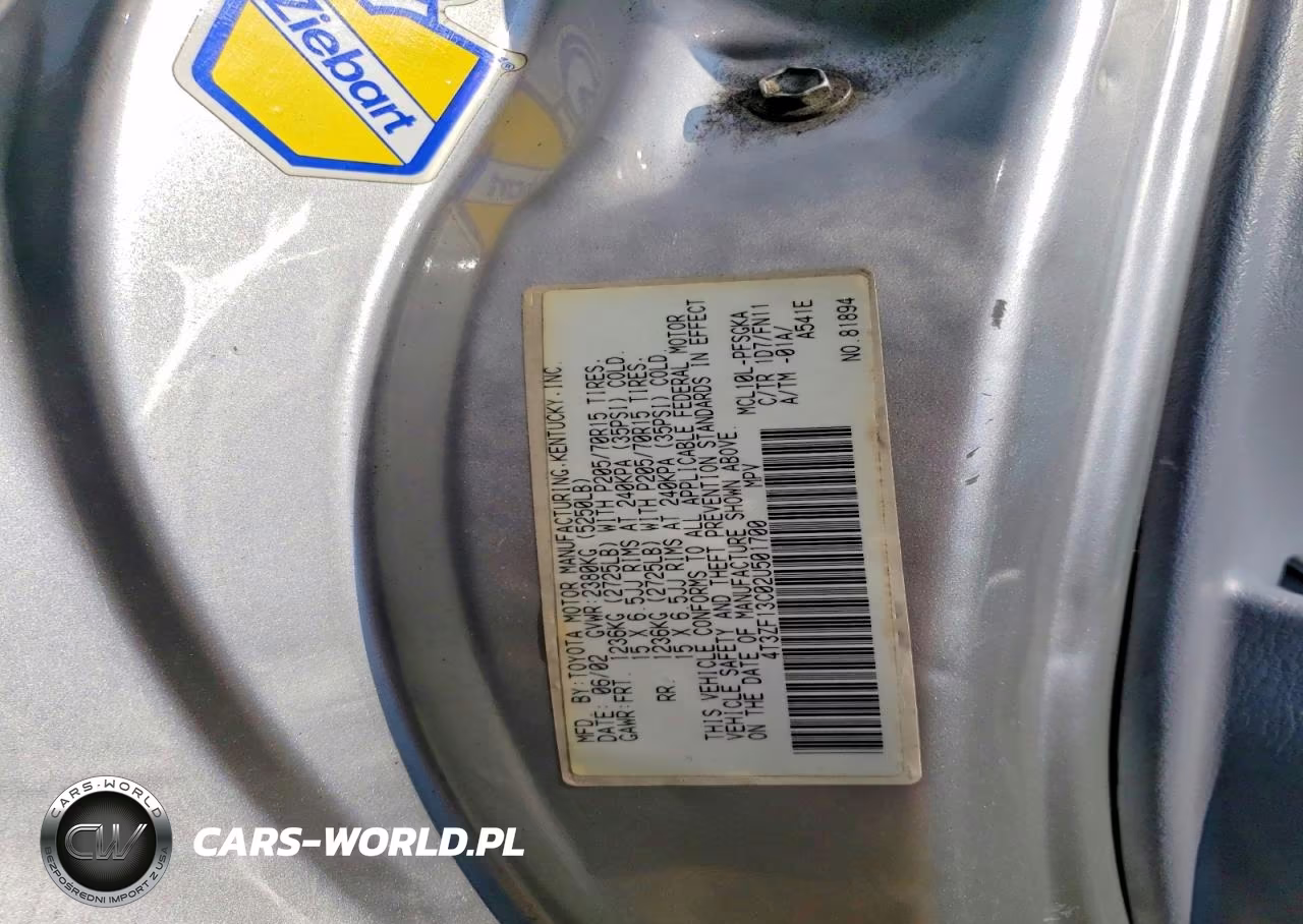 2002 Toyota Sienna Le VIN:4T3ZF13C02U501700 - 13