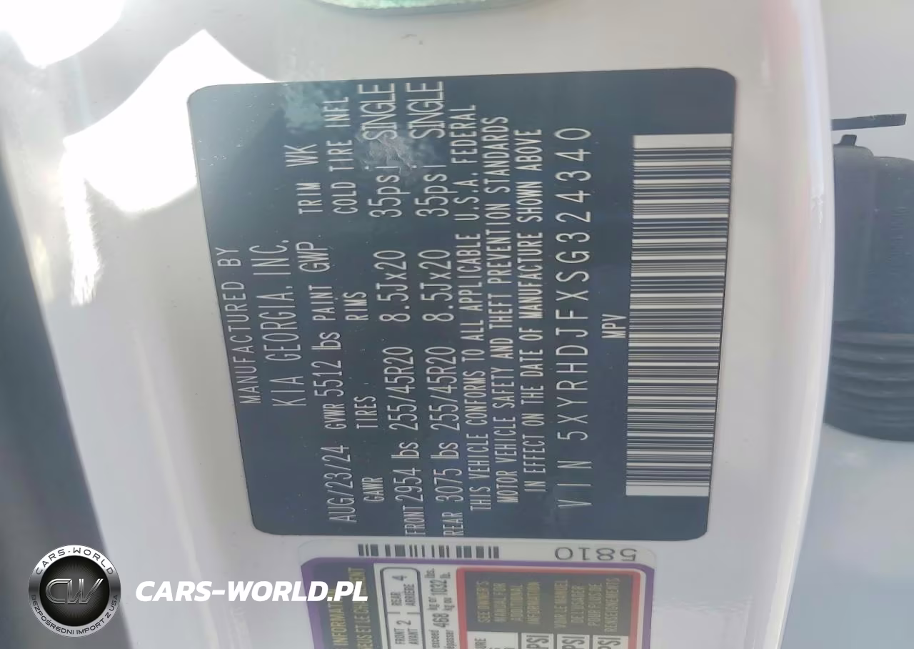 2025 Kia Sorento X-Line Ex VIN:5XYRHDJFXSG324340 - 12