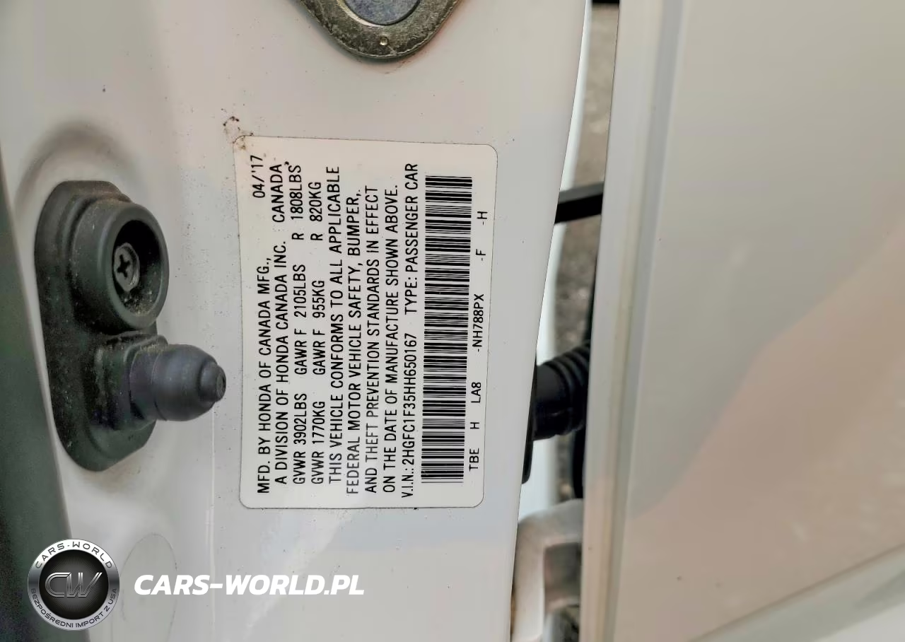 2017 Honda Civic Ex VIN:2HGFC1F35HH650167 - 12