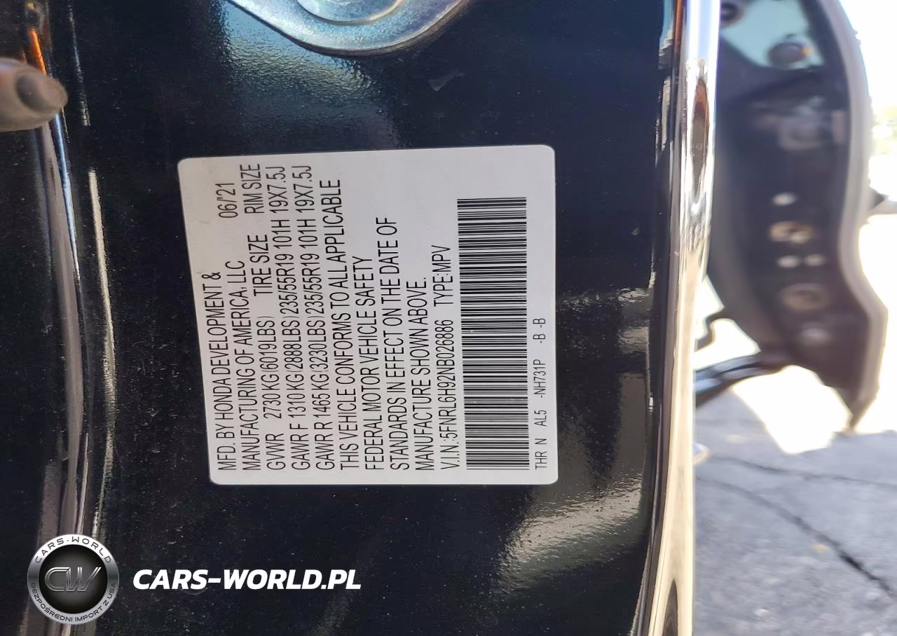 2022 Honda Odyssey Elite VIN:5FNRL6H92NB026886 - 13