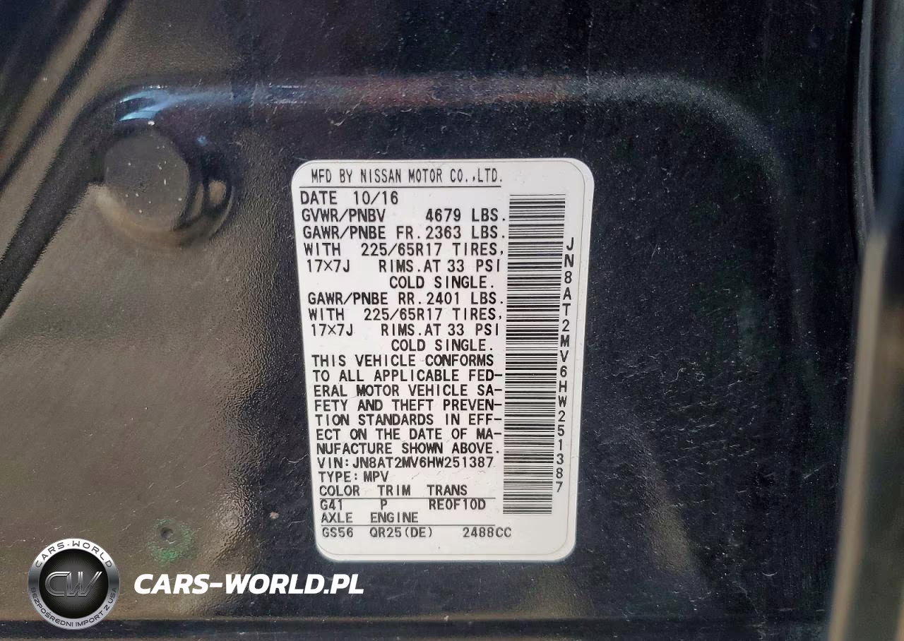 2017 Nissan Rogue S VIN:JN8AT2MV6HW251387 - 13