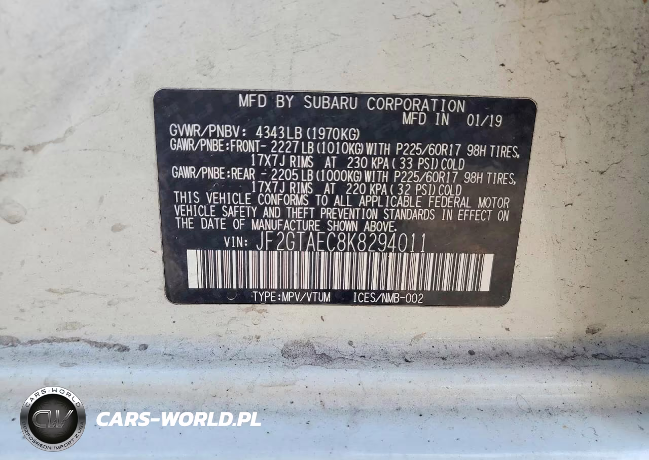 2019 Subaru Crosstrek Premium VIN:JF2GTAEC8K8294011 - 13