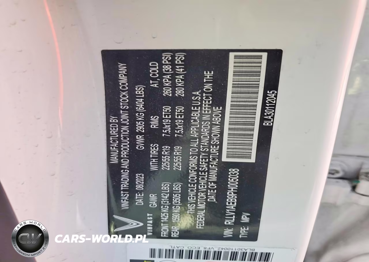 2023 Vinfast Vf 8 VIN:RLLV1AEB9PH005038 - 14