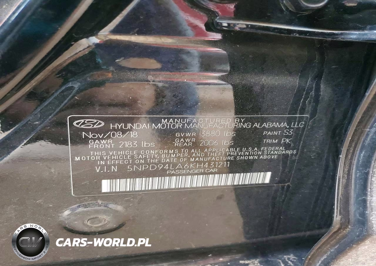 2019 Hyundai Elantra Eco VIN:5NPD94LA6KH431211 - 12