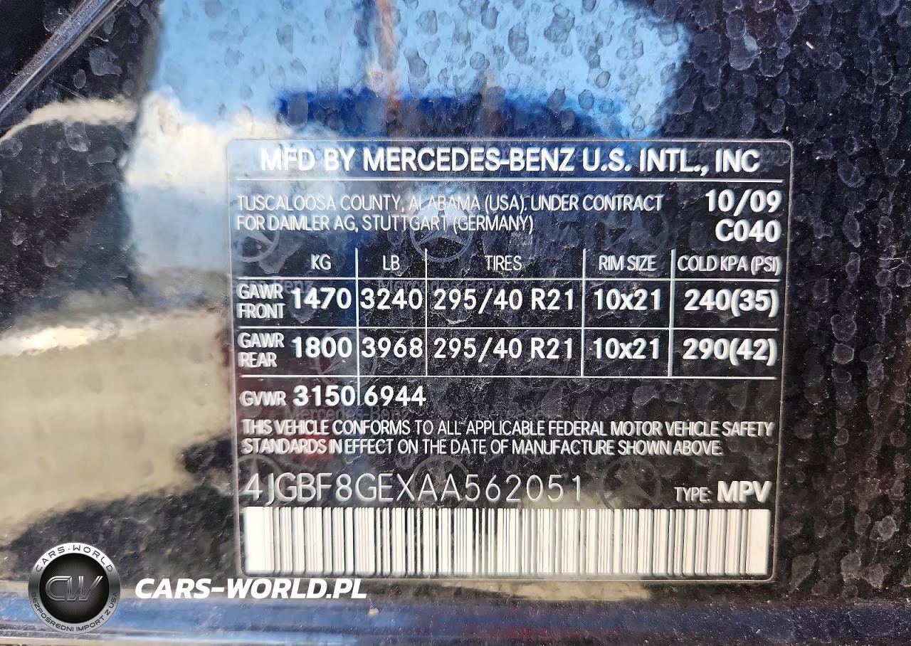 2010 Mercedes-Benz Gl 550 4Matic VIN:4JGBF8GEXAA562051 - 13
