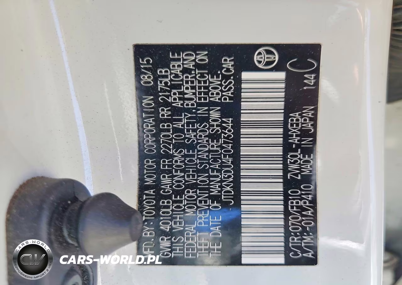 2015 Toyota Prius Two VIN:JTDKN3DU4F0473644 - 12
