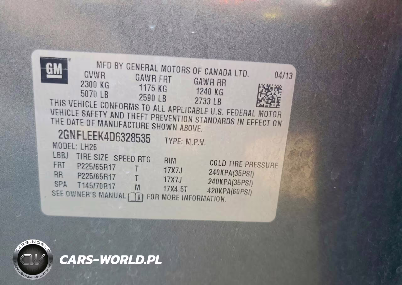 2013 Chevrolet Equinox Lt VIN:2GNFLEEK4D6328535 - 13